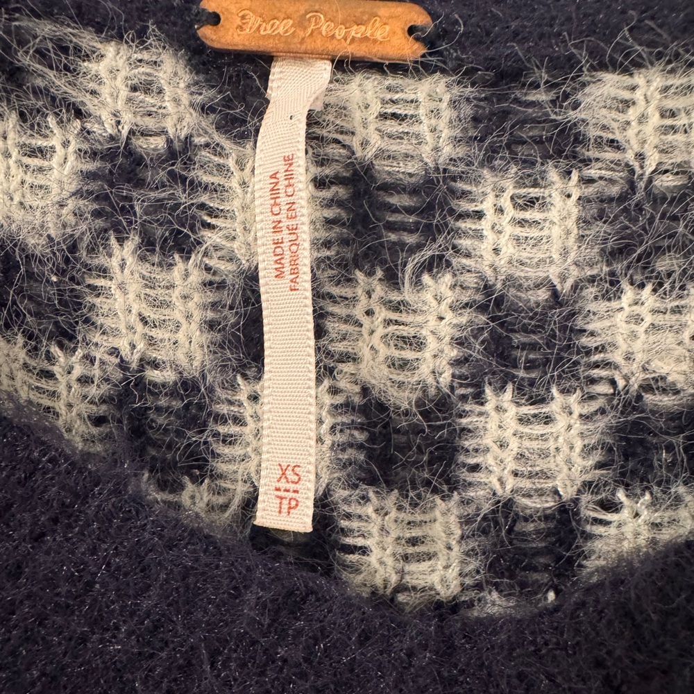 Free People Through The Motions Checked Sweater Vest Size XS - Picture 5 of 5